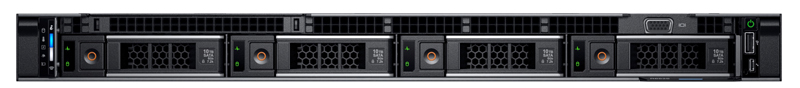 Сервер Dell EMC PowerEdge R6625 - вид спереди 4 x LFF